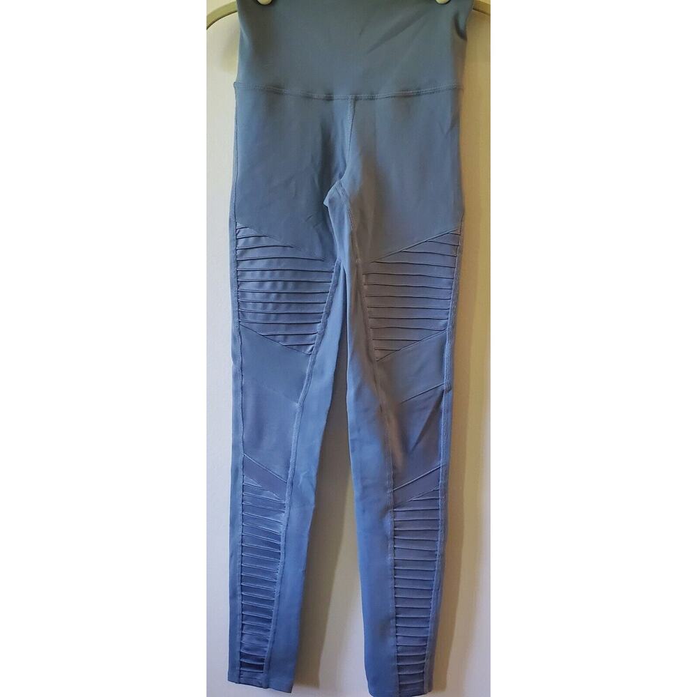 ALO YOGA High Waist Moto Leggings Size XS Blue Gray